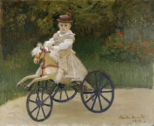 Jean Monet auf seinem Steckenpferd